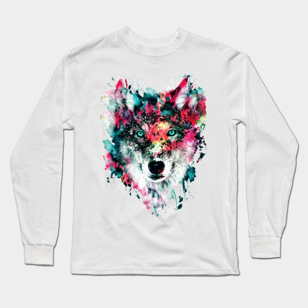 Wolf Long Sleeve T-Shirt by rizapeker